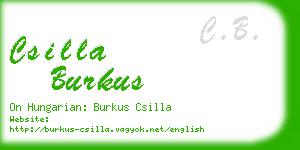 csilla burkus business card